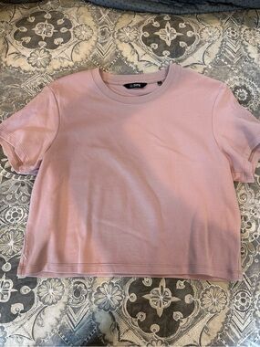 Cuts Clothing Dusty Rose Cropped Short Sleeve Tee